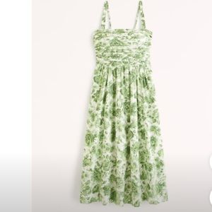 Abercrombie Emerson Poplin Wide Strap MIDI Dress